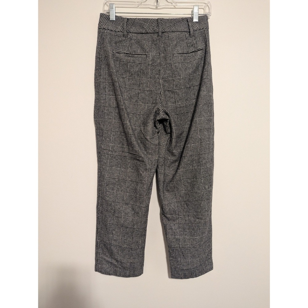Aritzia Wilfred Wool Cashmere Trouser Dress Pants Gray Tapered Plaid Womens Sz 6 - Picture 3 of 8